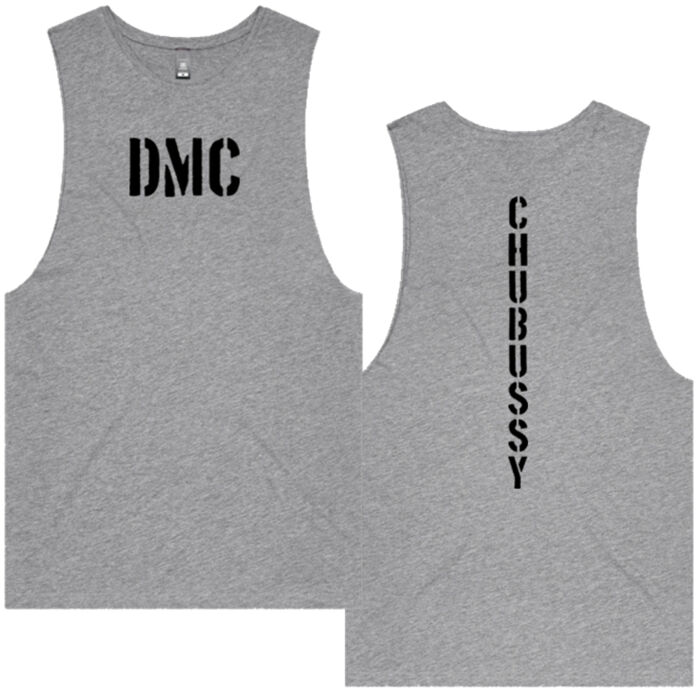 DMC Chubussy Tank Top (White & Grey) Thumbnail